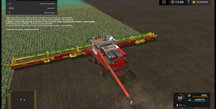 farming simulator 17 combine controls
