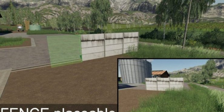Fence Placeable Mod Farming Simulator 2022 19 Mod