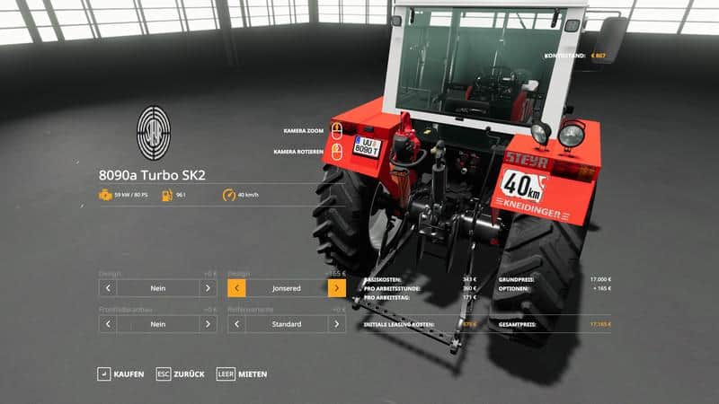 Steyr 8090a Turbo Sk2 Basic Version V157 Mod Farming Simulator 2022 19 Mod 9739