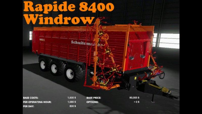 Schuitemaker Rapide 8400 Windrow V12 Trailer Farming Simulator 2022 19 Mod 1894