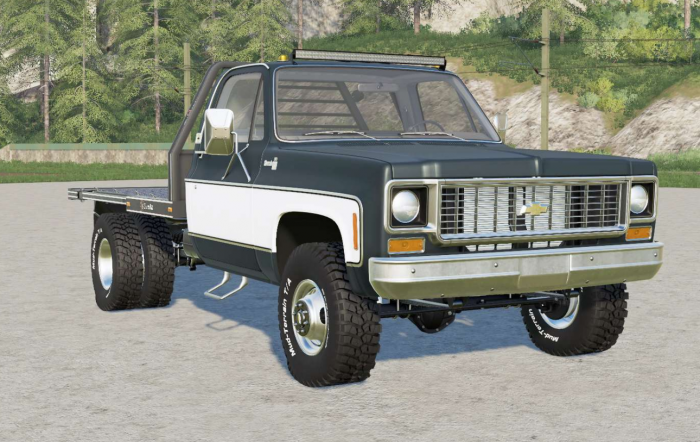 Chevrolet K30 Silverado Flatbed Car Farming Simulator 2022 19 Mod 2942