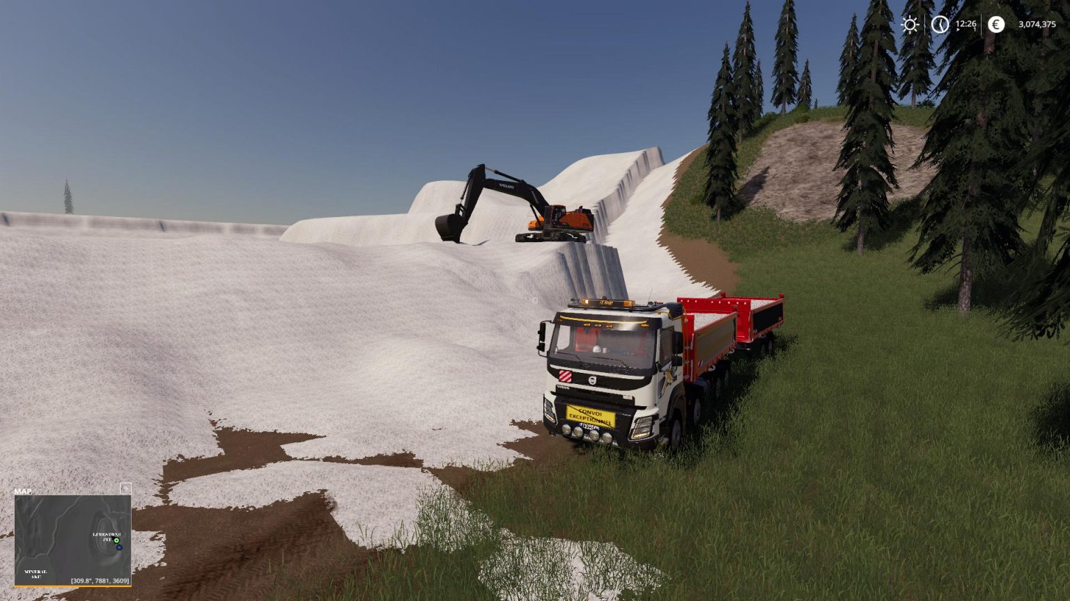 Volvo Ec 750el Mining Excavator V10 Fs 19 Farming Simulator 2022 19 Mod 5650