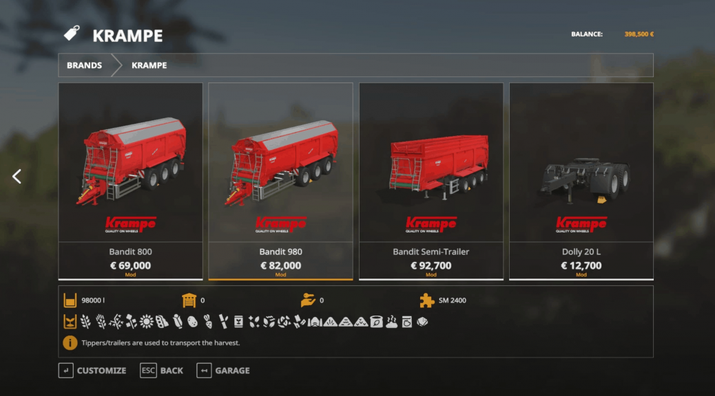 Krampe Bandit Pack V1001 Mod Farming Simulator 2022 19 Mod 1314