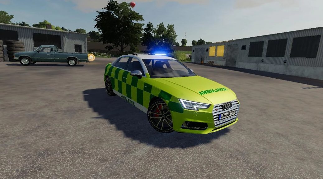 AUDI S4 UK EMERGENCY VEHCILES PACK v1.0 FS 19 - Farming Simulator 2019