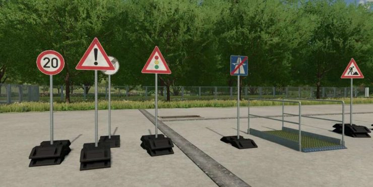 German Road Signs V1001 Ls 22 Farming Simulator 2022 19 Mod 3655