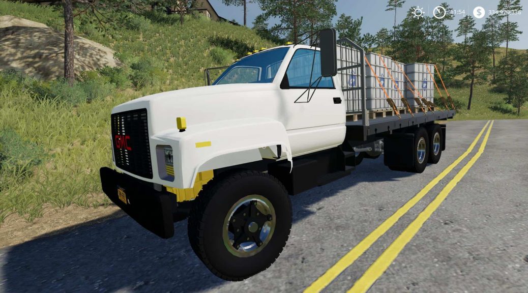 GMC Flatbed v1.0.0.0 MOD - Farming Simulator 2022 / 19 mod