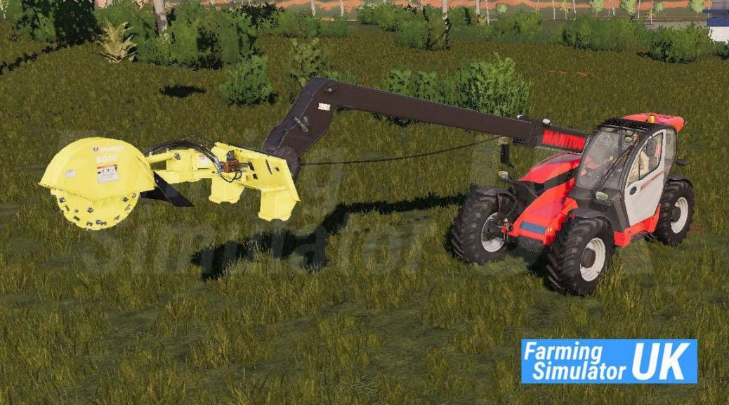 Stump Grinder with Telehandler Mount v1.0.0.0 Mod - Farming Simulator ...