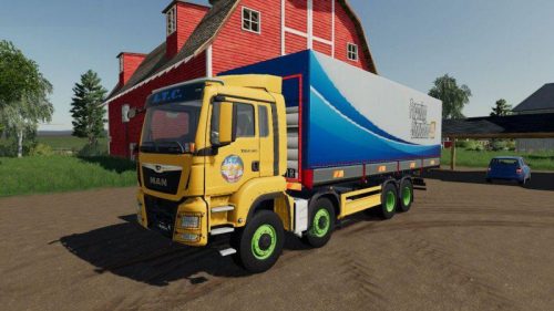 Man Tgs Trucks With Flatbed And Tarpaulin v1.1.1 Mod - Farming ...