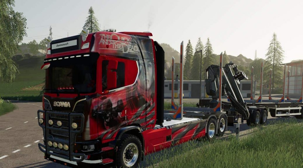 Scania woodtruck and trailer v1.1 MOD - Farming Simulator 2022 / 19 mod