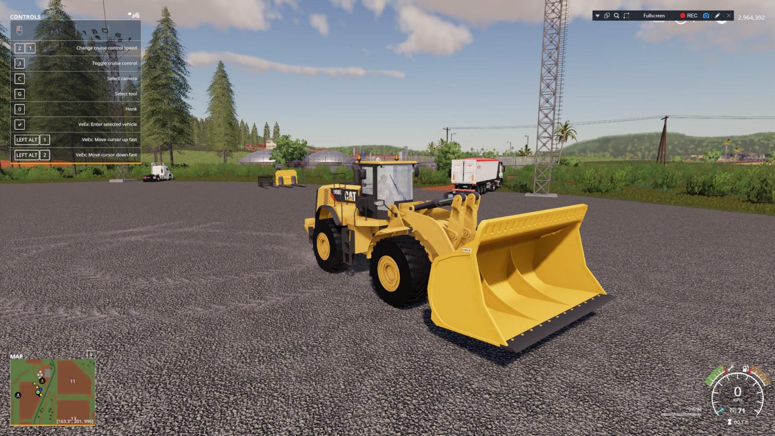 Coal Shovel For 980K Cat Loader v1.0 Mod - Farming Simulator 2022 / 19 mod