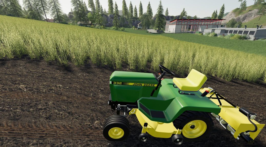 John Deere 332 Lawn Tractor with Lawn Mower and Garden v2.0 Mod ...