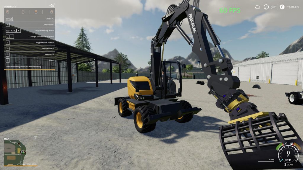 Mecalac Engcon Attacher v0.7 FS 19 - Farming Simulator 2022 / 19 mod