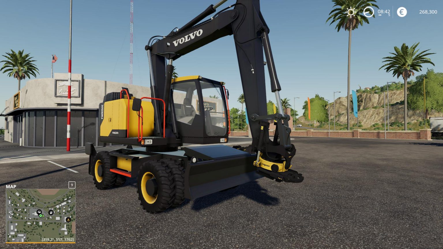 VOLVO EWR150E v1.0 Mod - Farming Simulator 2022 / 19 mod