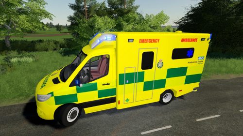 UK Real Ambulance Reskin v1.0 Car - Farming Simulator 2022 / 19 mod