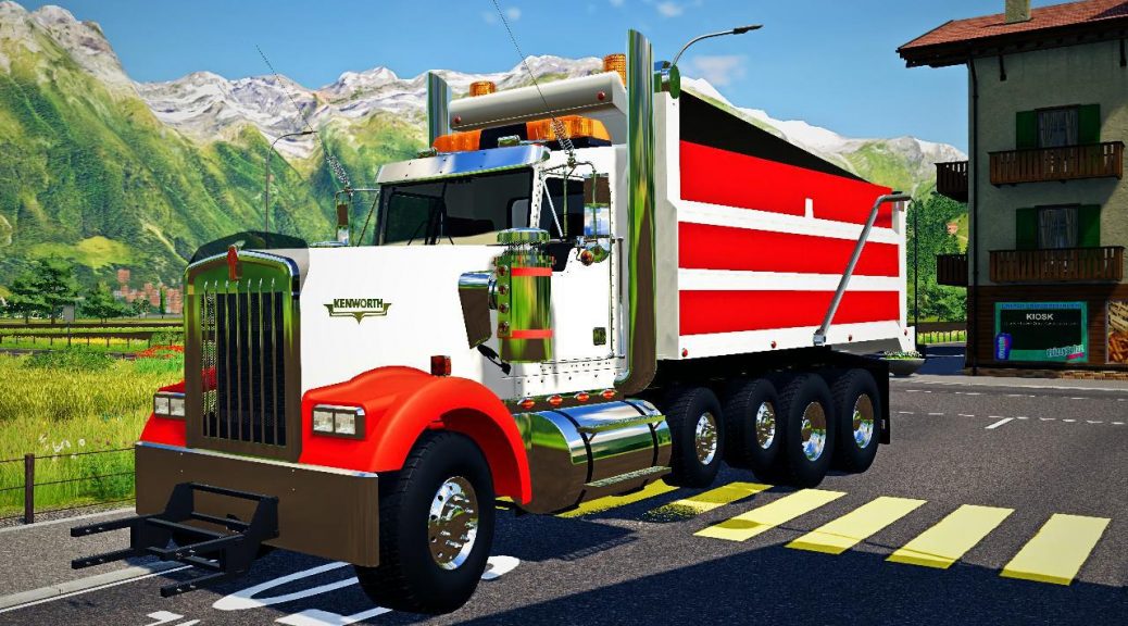 Kenworth W900 Dump Truck Pack v1.0 Truck - Farming Simulator 2022 / 19 mod